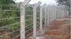 Barbed Fence With Concrete Column